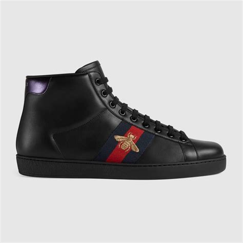 ace high-top sneaker gucci|Gucci ace sneakers men discounted.